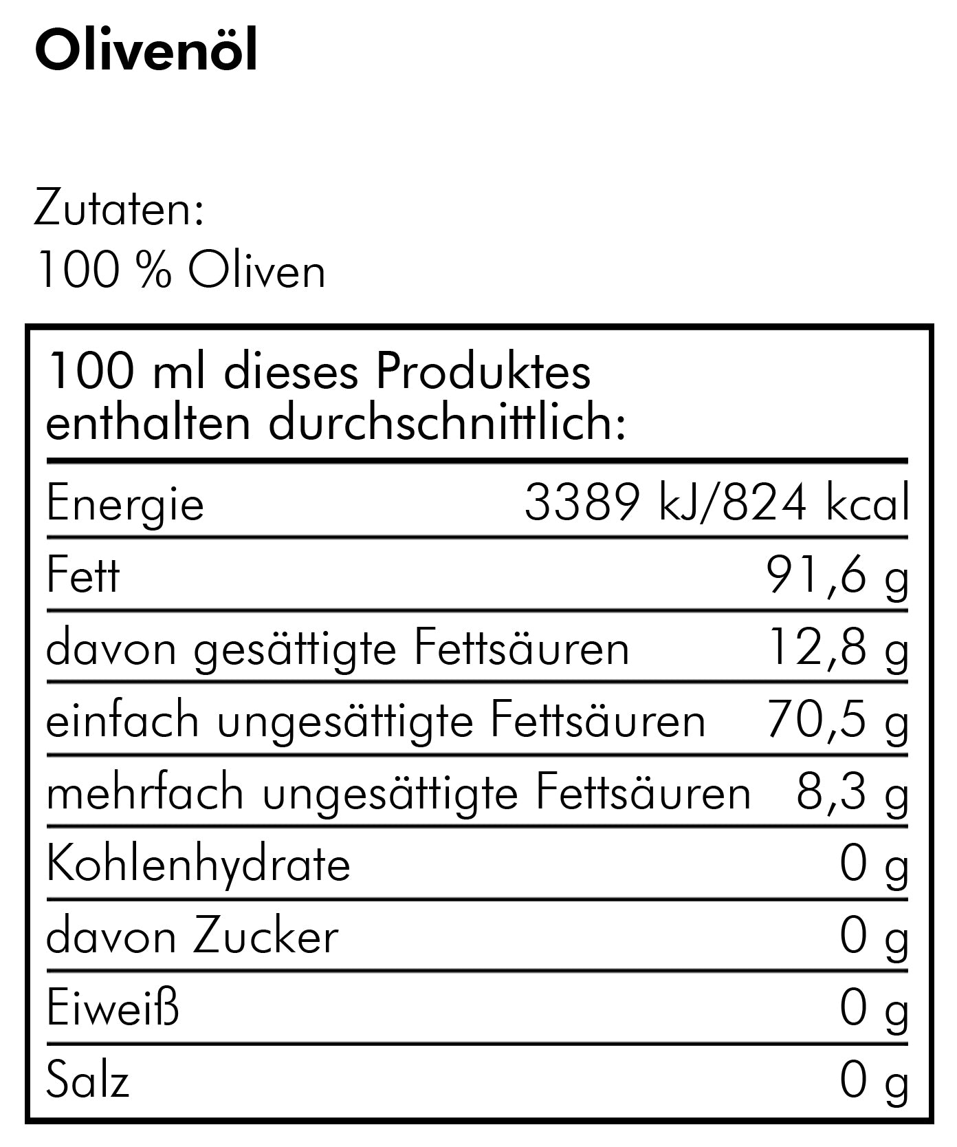Olivenöl dolce 0.5Liter - HomeMade