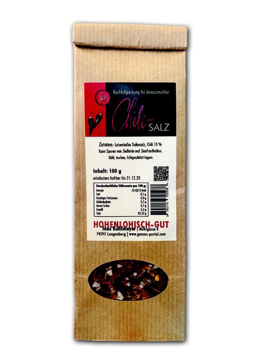 Chili Salz - Hohenlohisch Gut - NACHFÜLLPACK 100 g